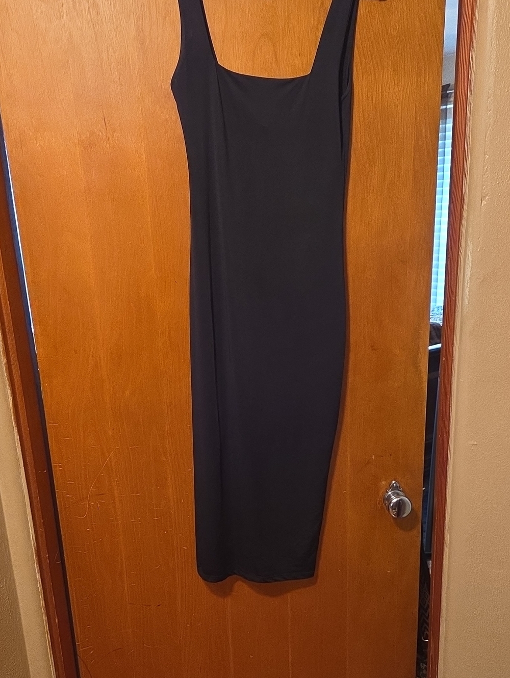 AKIRA Black Scoop Neck Midi Dress Skirt
